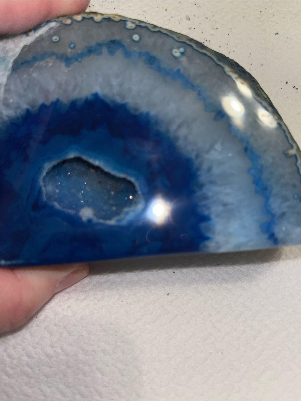 Blue Agate Geode Bookends - Picture 7 of 7